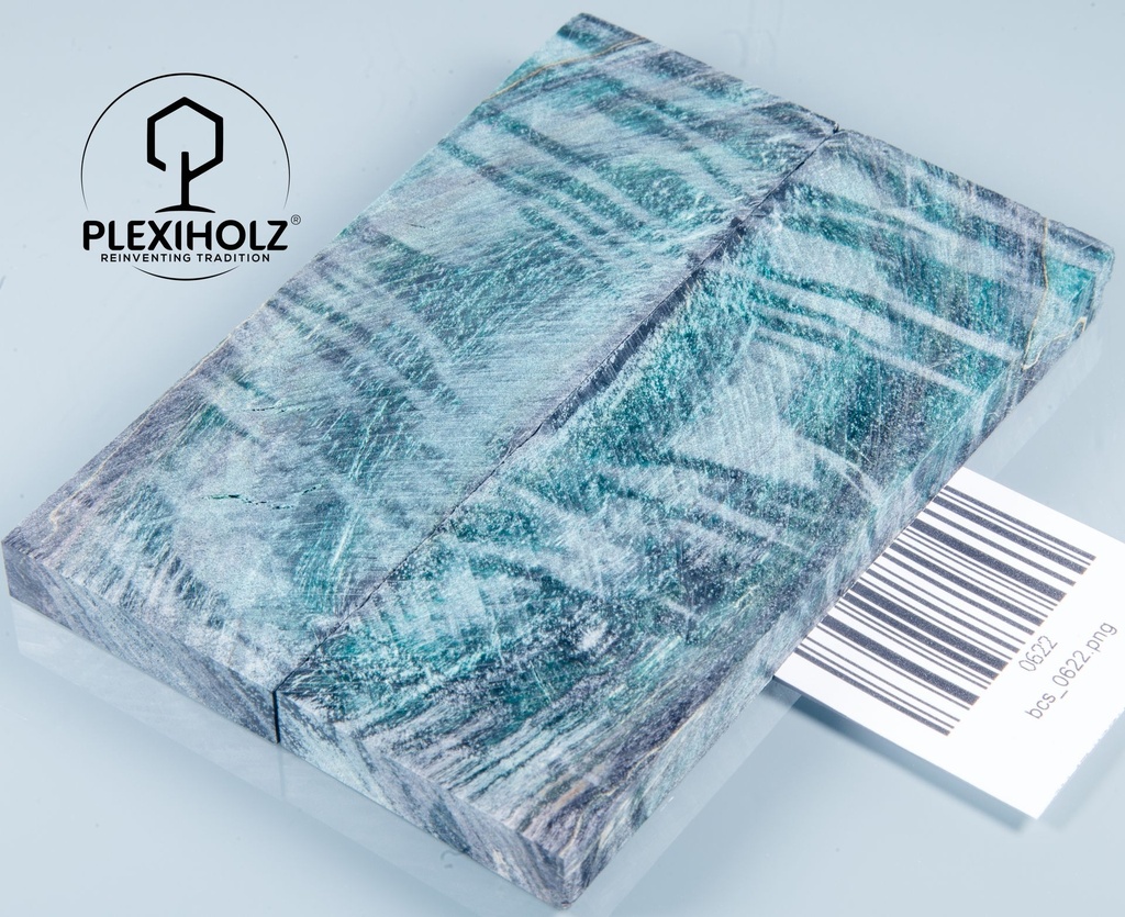 Kastanie Maser stabilisiert | plexiholz | 120x40x10 | Griffschalenpaar 0622
