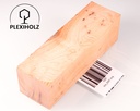 Thuja Maser Griffblock stabilisiert | 130x40x40 | plexiholz | burl handle | 0297