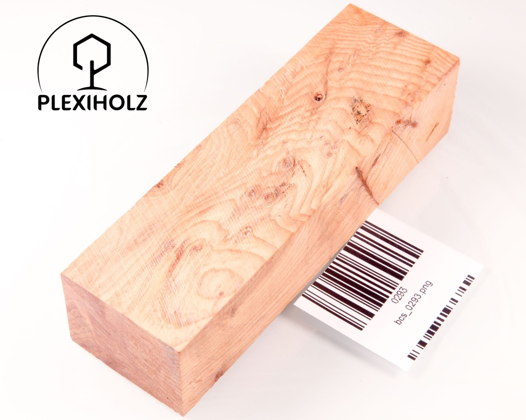 Thuja Maser Griffblock stabilisiert | 130x40x30 | plexiholz | burl handle | 0293