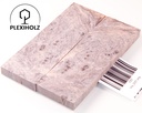 Box Elder Maser stabilisiert | plexiholz | 120x40x10 | Griffschalenpaar puq 0257