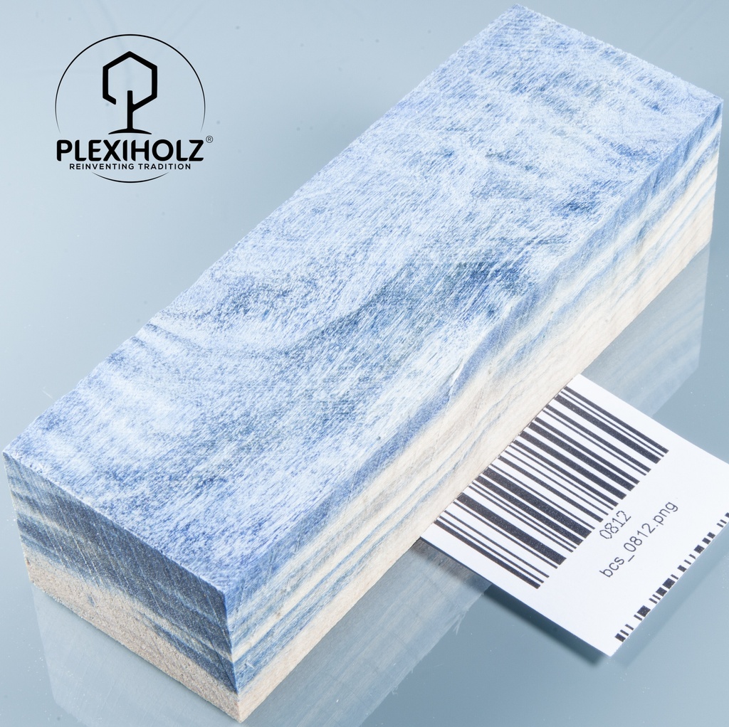 Pappel Maser stabilisiert | 120x40x30 | plexiholz Griffblock | Messergriff 0699