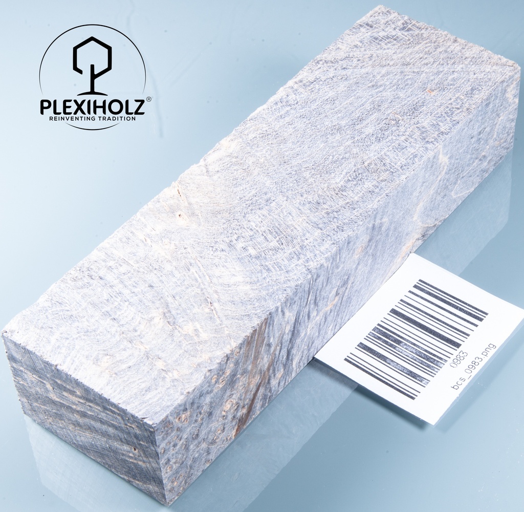 Esche Maser Griffblock stabilisiert | 140x40x30 | plexiholz | 0328