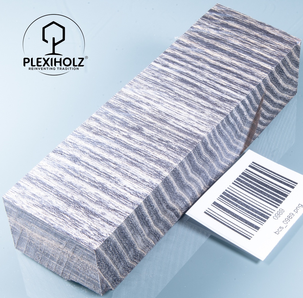 Esche Maser Griffblock stabilisiert | 140x40x30 | plexiholz | 0328