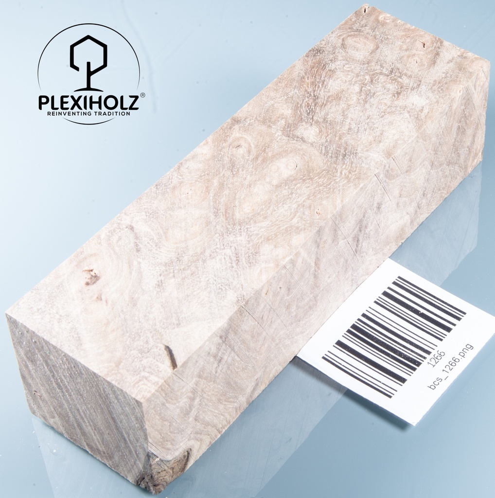 Walnuss Maser | 120x40x30 | Griffblock stabilisiert | plexiholz | 1012 