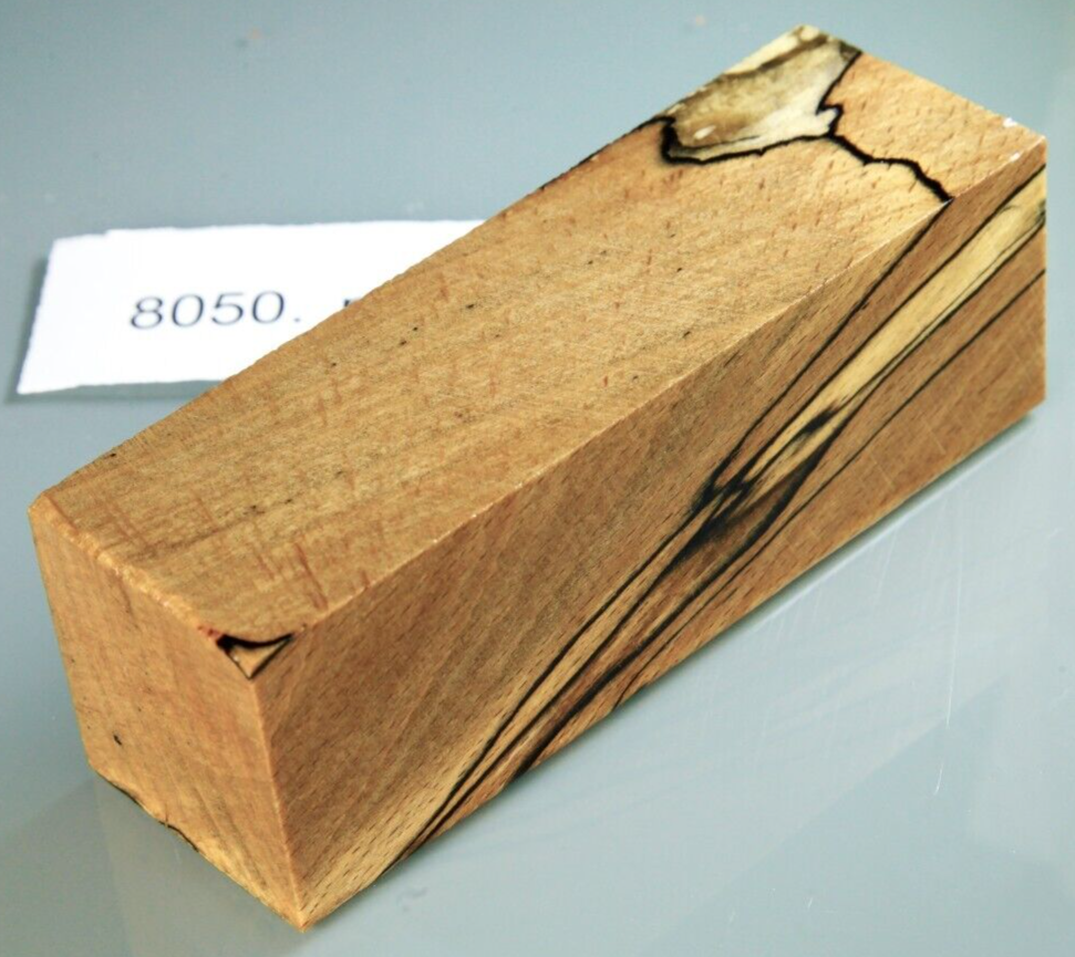 Buche gestockt stabilisiert Griffblock | 130x41x41 | puq | Messergriff 8050