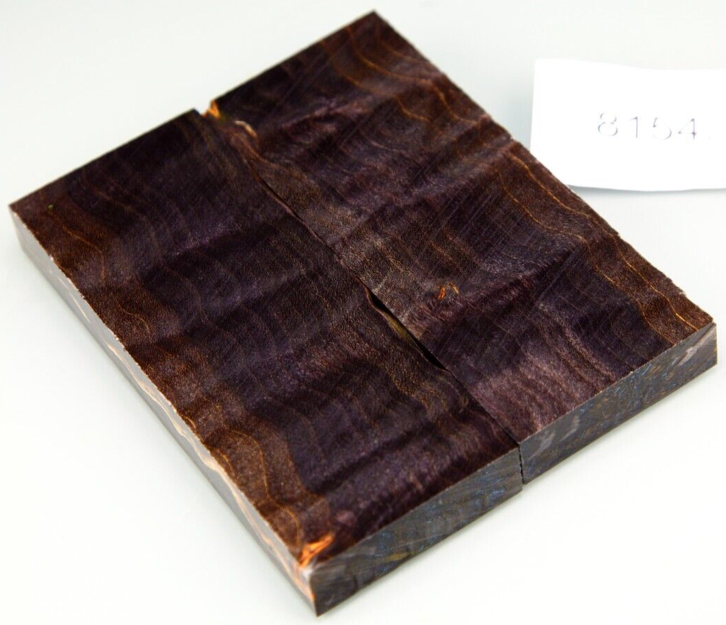 Muschelahorn stabilisiertes Holz |121x47x18|puq| quilted maple griffschalen 8154