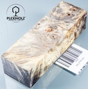 Kastanie Maser stabilisiert | 130x40x30 | plexiholz | Buckeye Griffblock 0743