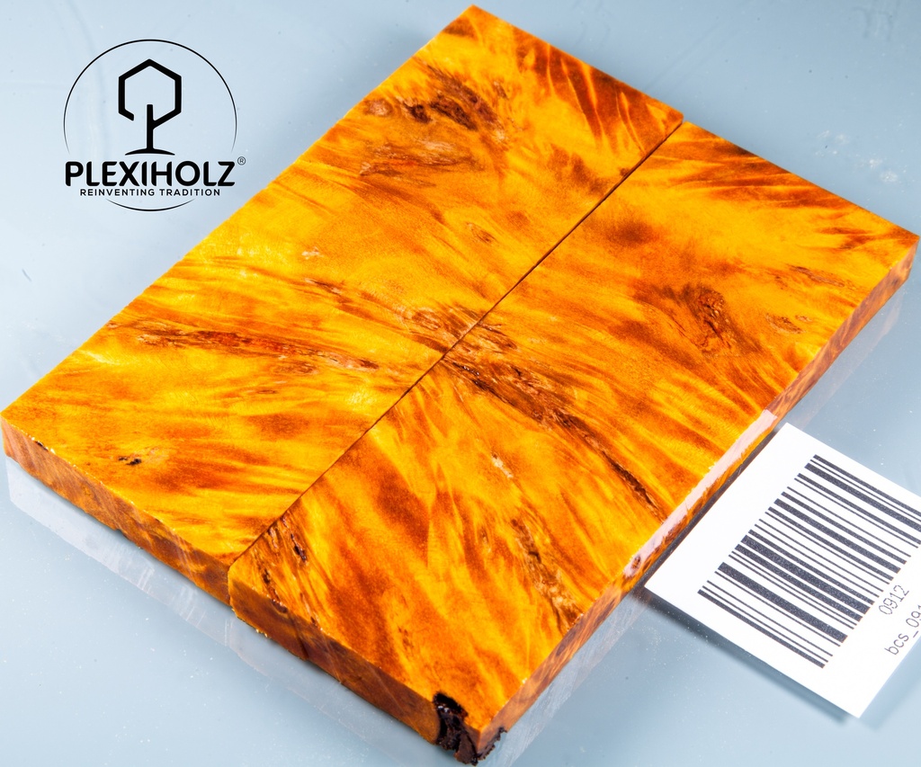 Pappel Maserholz | 120x40x10 | plexiholz | stabilisiertes Griffmaterial 0912