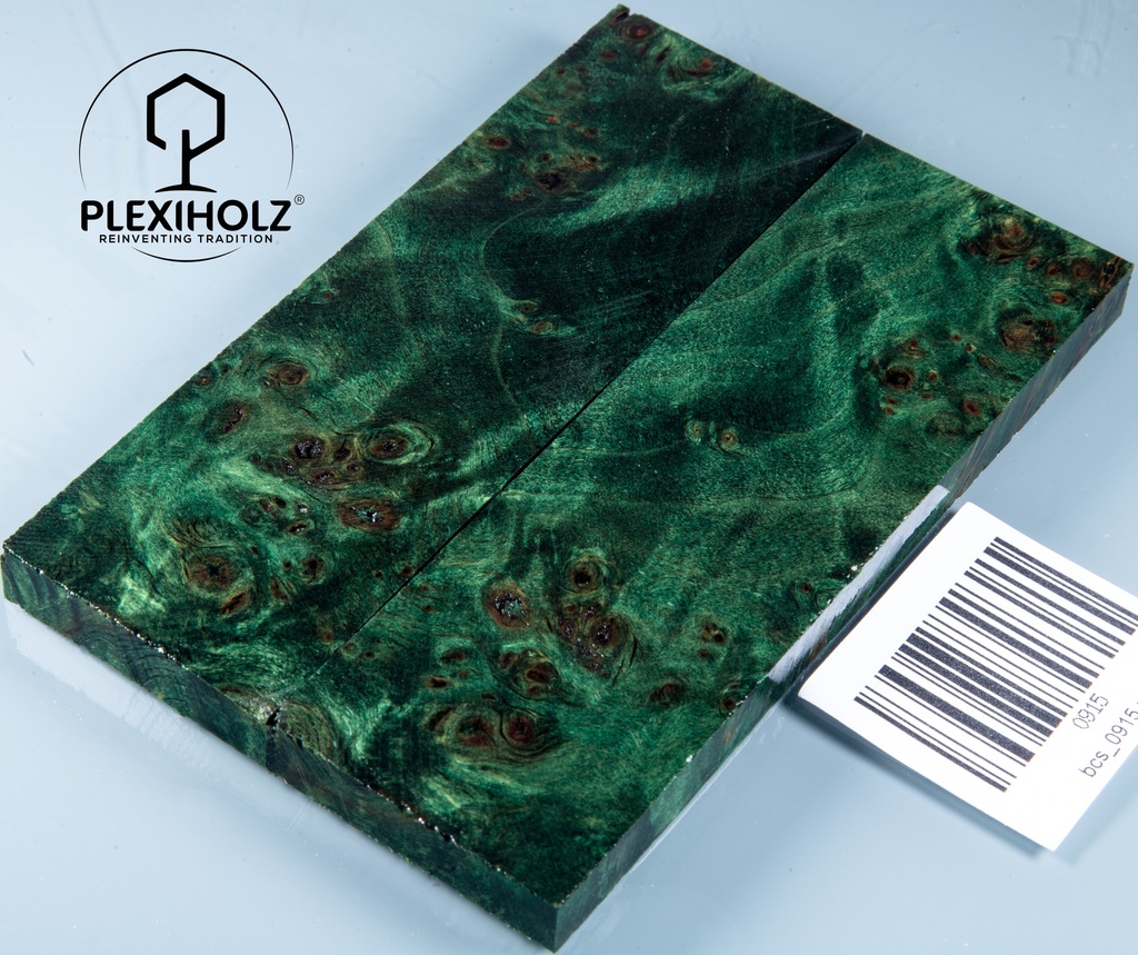 Pappel Maserholz | 130x40x10 | plexiholz | stabilisiertes Griffmaterial 0915