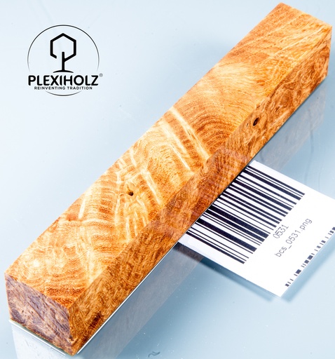 [0531] Esche Maser Penblank stabilisiert | 138x21x21 | plexiholz | 0531