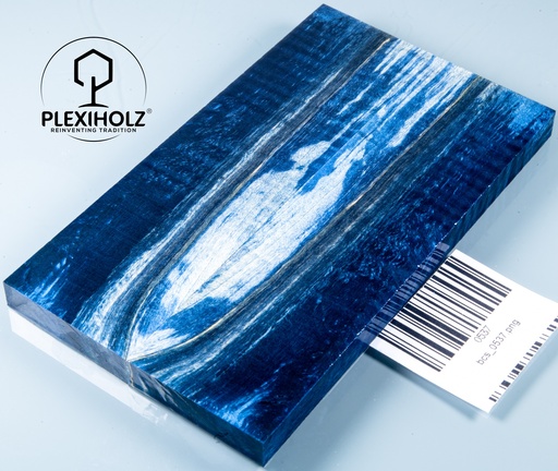 [0537] Kastanie Maser stabilisiert | plexiholz | 140x40x10 | Griffschalenpaar 0537