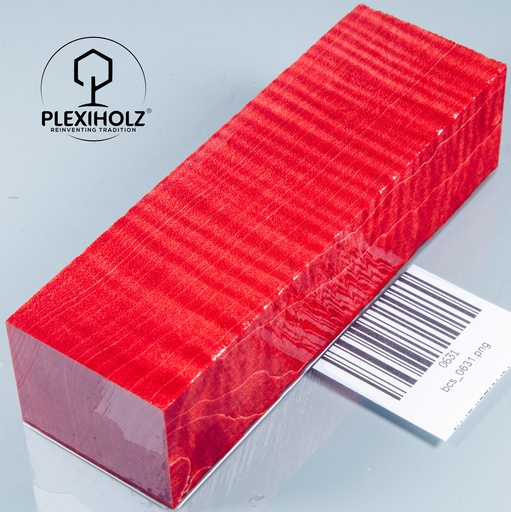 [0631] Ahorn Griffblock stabilisiert | 130x40x30 | plexiholz | Messergriff | 0631