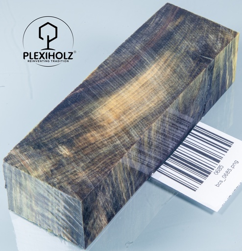 [0685] Kastanie Maser stabilisiert | 125x40x30 | plexiholz | Buckeye Griffblock 0684 (Kopie)
