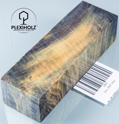 [0687] Kastanie Maser stabilisiert | 125x40x30 | plexiholz | Buckeye Griffblock 0686 (Kopie)