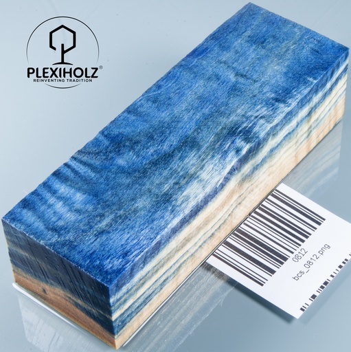 [0812] Pappel Maser stabilisiert | 120x40x30 | plexiholz Griffblock | Messergriff 0812