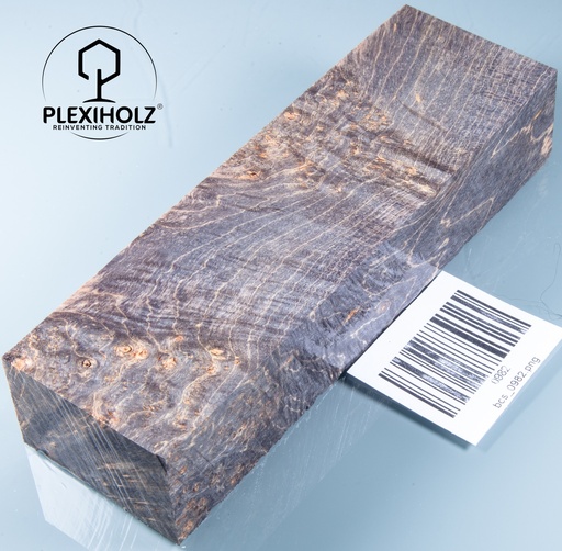 [0982] Esche Maser Griffblock stabilisiert | 150x45x30 | plexiholz | 0982