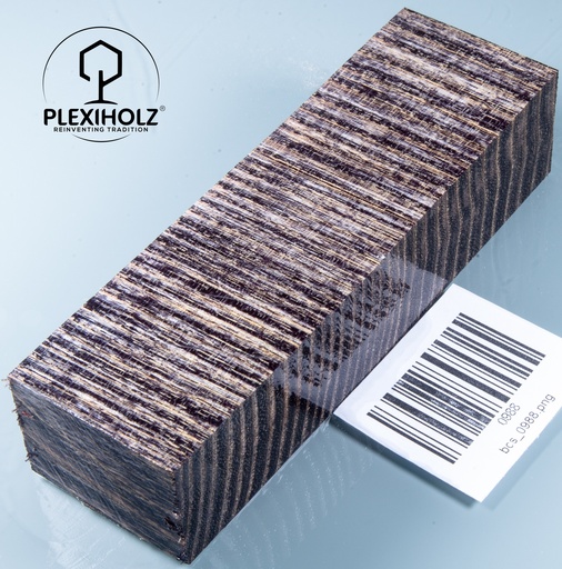 [0988] Esche Maser Griffblock stabilisiert | 130x40x30 | plexiholz | 0988