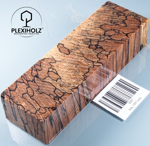 [1007] Buche gestockt 150x45x30 stabilisierter Griffblock | plexiholz | Messerbau 1007