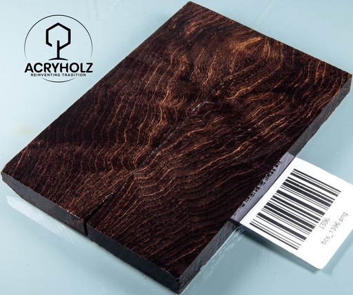 [1396] Esche Maser Griffschalen stabilisiert | 125x40x10| ACRYHOLZ | Messerbau 1396