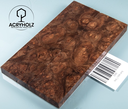 [1398] Walnuss Maser | 150x40x10 | acryholz | Griffschalen stabilisiert 1398