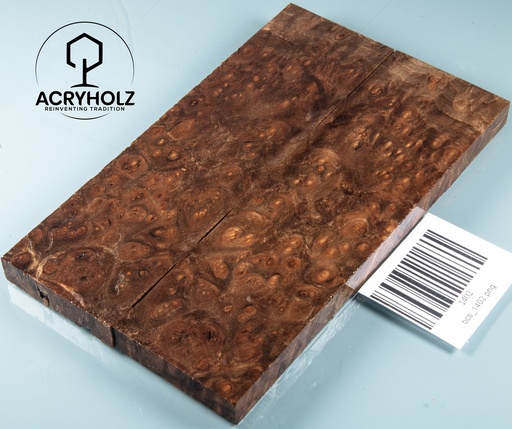 [1402] Walnuss Maser | 150x44x10 | acryholz | Griffschalen stabilisiert 1402