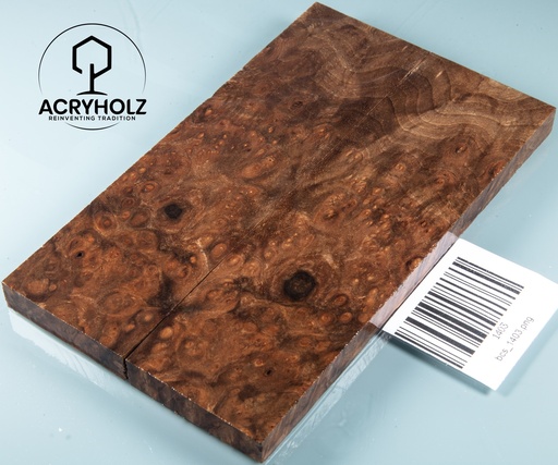 [1403] Walnuss Maser | 150x44x10 | acryholz | Griffschalen stabilisiert 1403